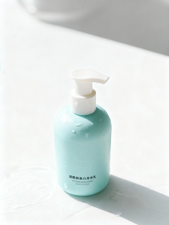 蓝色挤压瓶主体不变，清除除了台面之外的所有物体