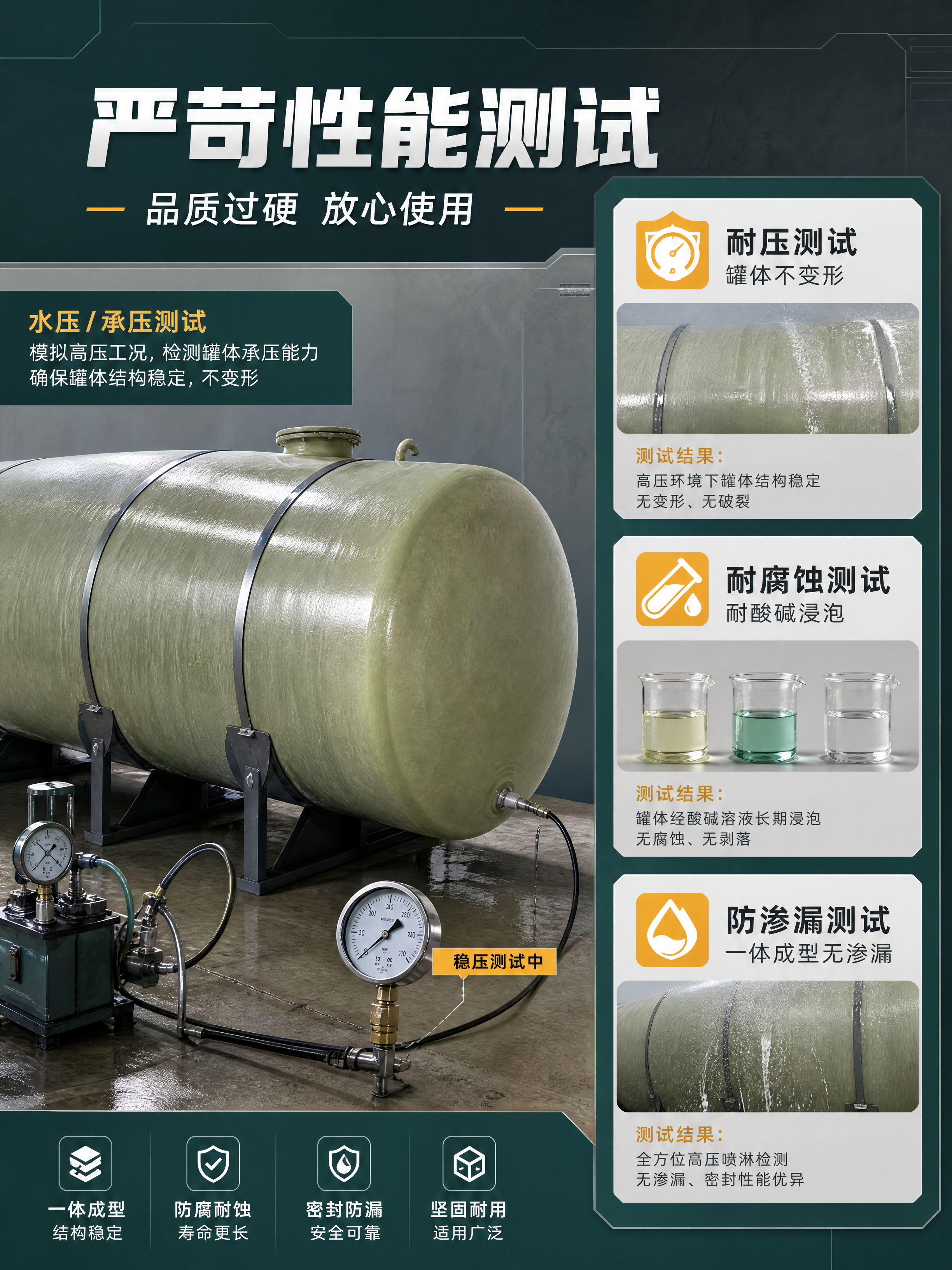 [商品] 使用【图2】【图8】大型卧式玻璃钢储罐；保留罐体结构… - 图片创意预览