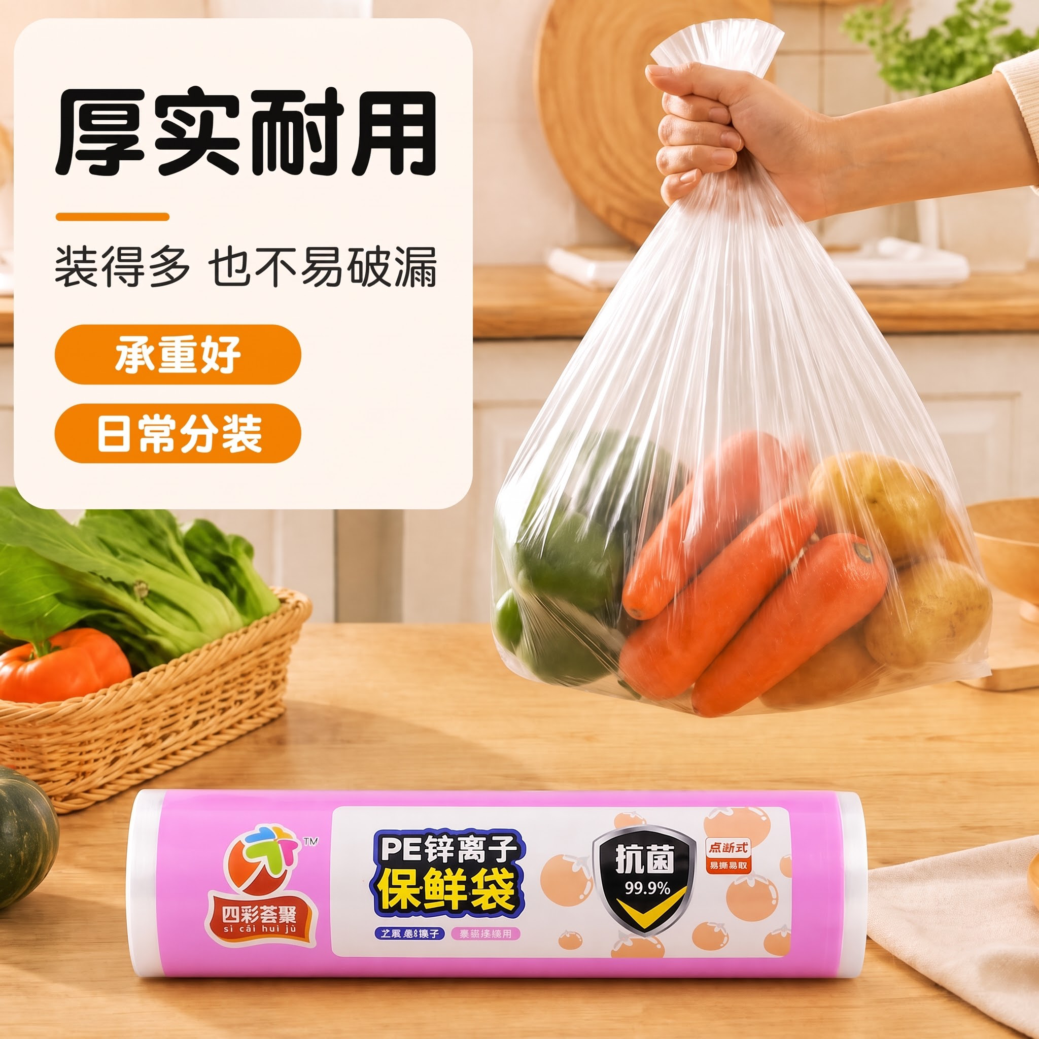 保鲜袋包装上的商标改成 四彩荟聚 - 图片创意预览