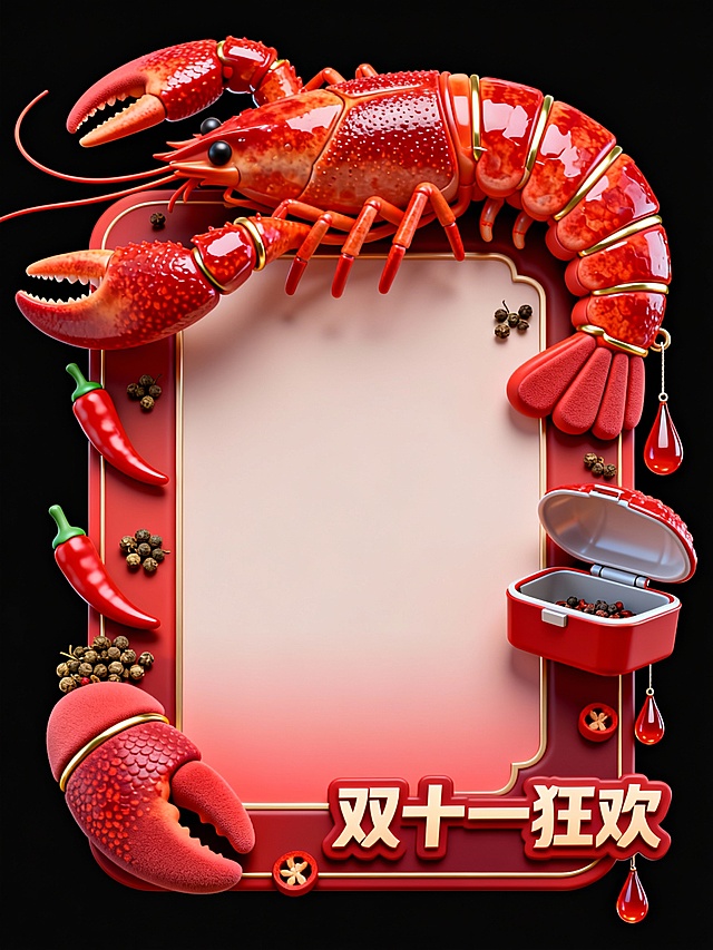 双十一狂欢，电商创意弹窗边框设计。