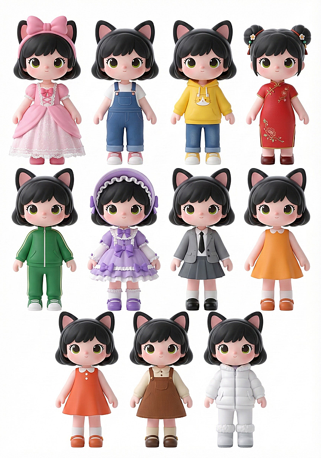 换10套不同的衣服