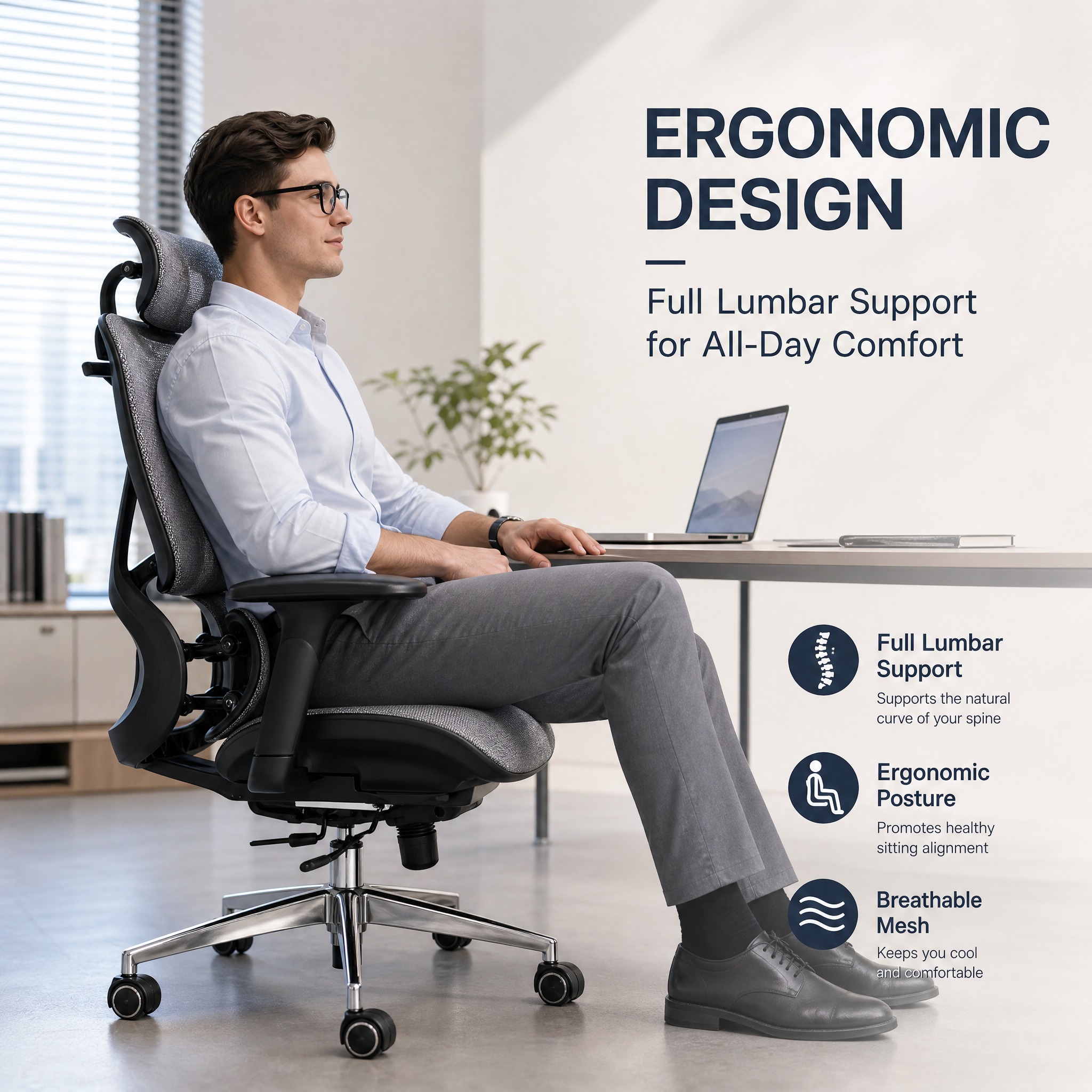 Ergonomic office chair product… - 图片创意预览