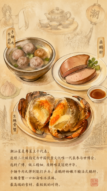 9:16竖版手绘插画背景图，手账食谱风构图，整体暖黄色、米色、陶土色、深褐色温暖治愈配色，带有粗糙纹理纸张的质感背景，线条为手绘水彩与彩铅结合，笔触柔和自然，色彩温润不刺眼，低饱和度色调。画面主体呈三预览效果