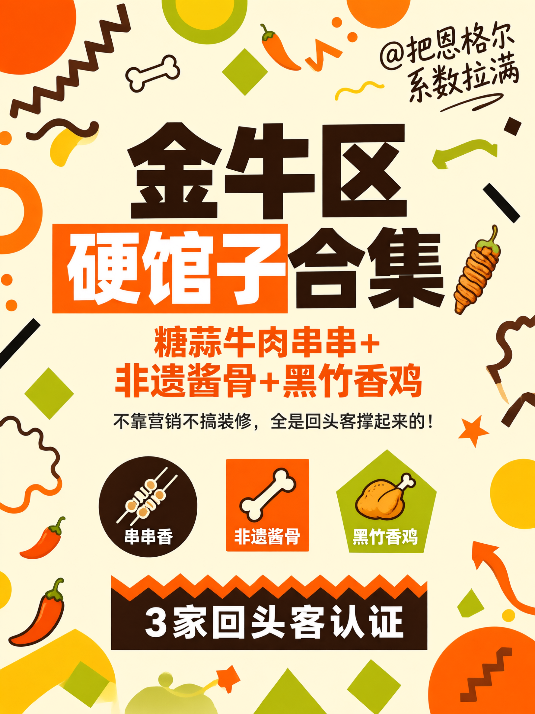 小红书笔记大字封面，孟菲斯Memphis风格，橙色系为主搭配深… - 图片创意预览
