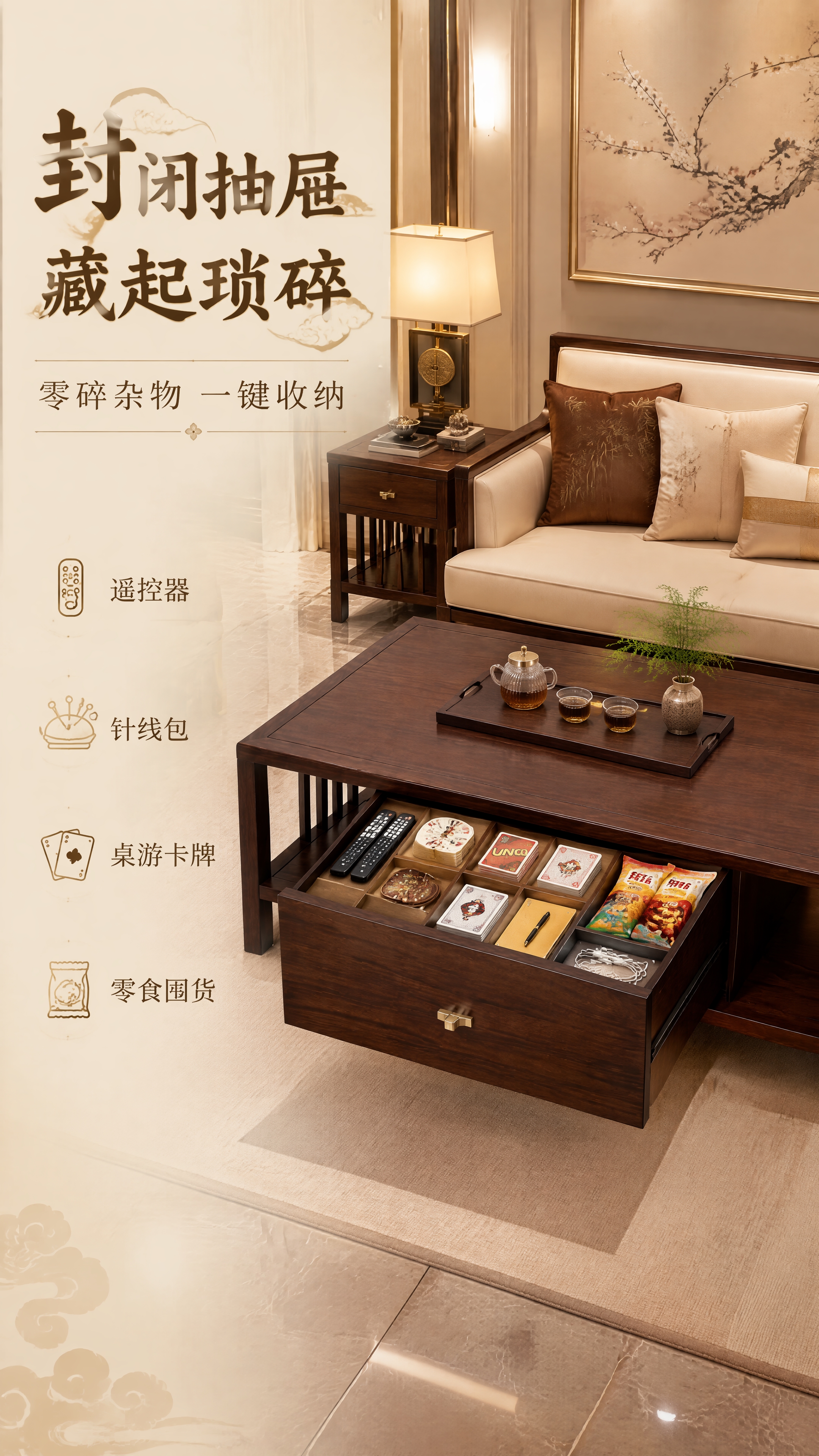 [第5张] 抽屉收纳场景页-封闭式抽屉收纳零碎杂物展示。本张使… - 图片创意预览