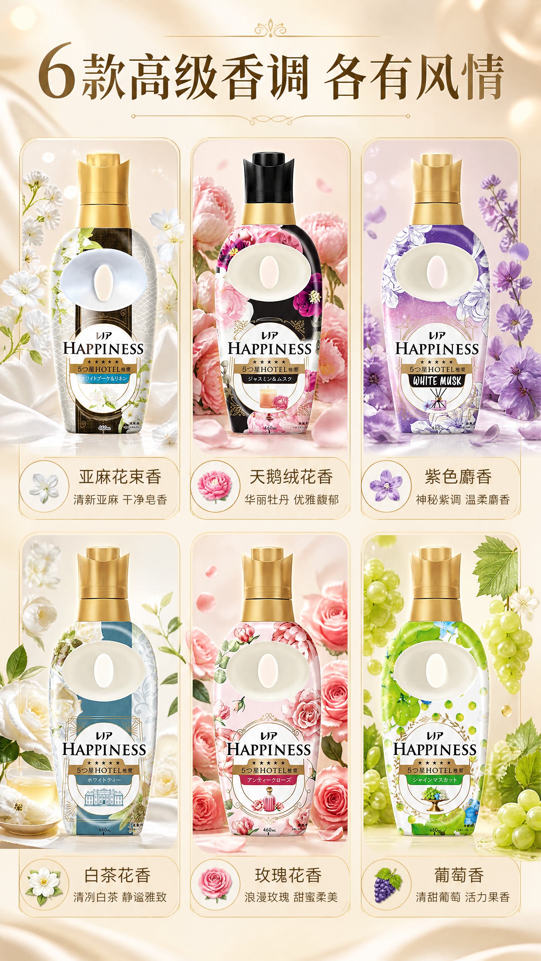 [商品] 使用【图1】全部6款宝洁衣物柔顺剂（レノア HAPP… - 图片创意预览