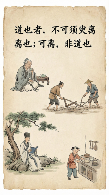 给我10张图，各页各讲《中庸》的部分哲理，要用原话原文，加起来完整以手绘information的style，讲了四书五经里的《中庸》的哲理预览效果