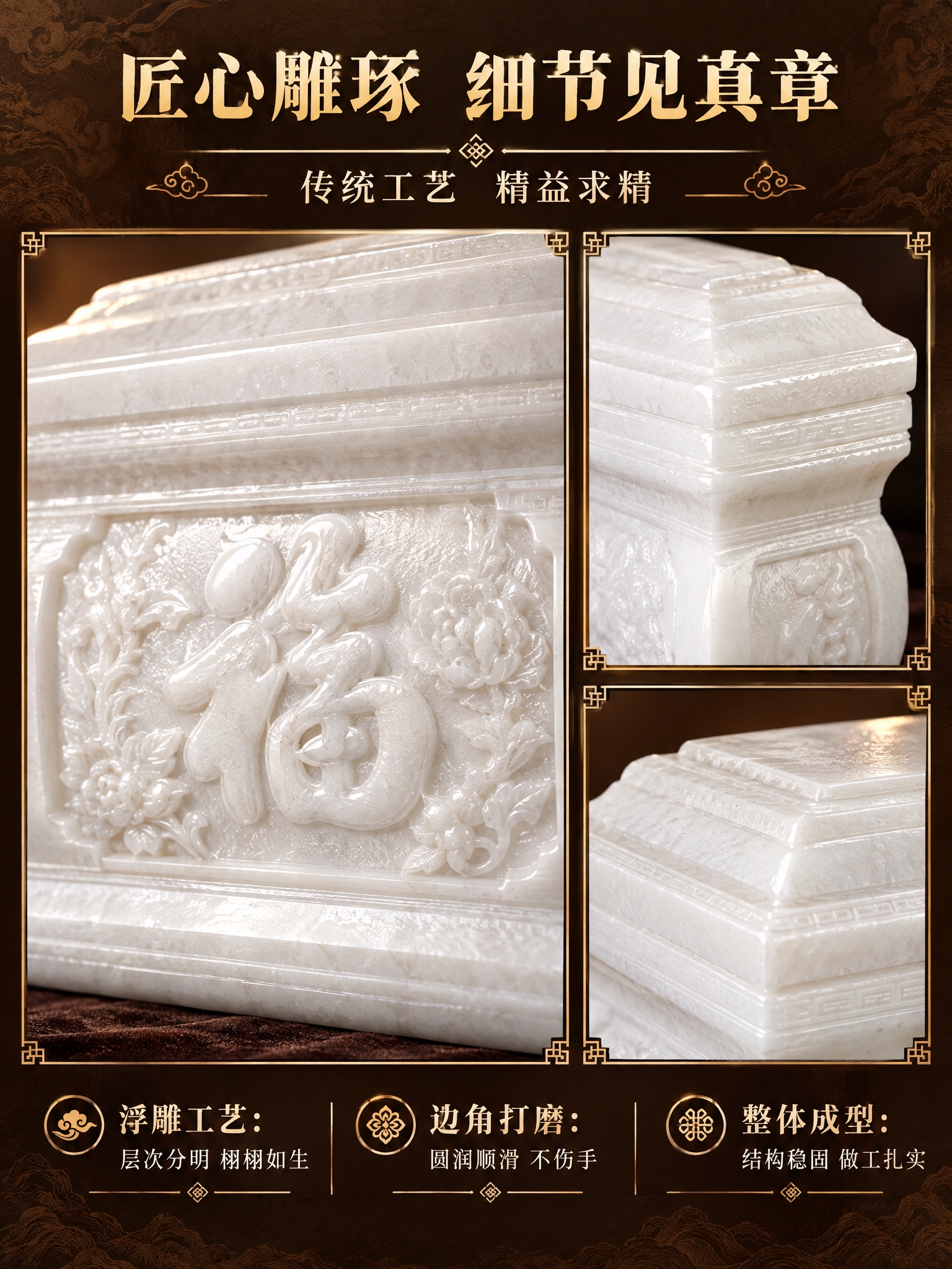 [商品] 使用【图2】风水宝地汉白玉骨灰盒侧面图；保留整体结构… - 图片创意预览
