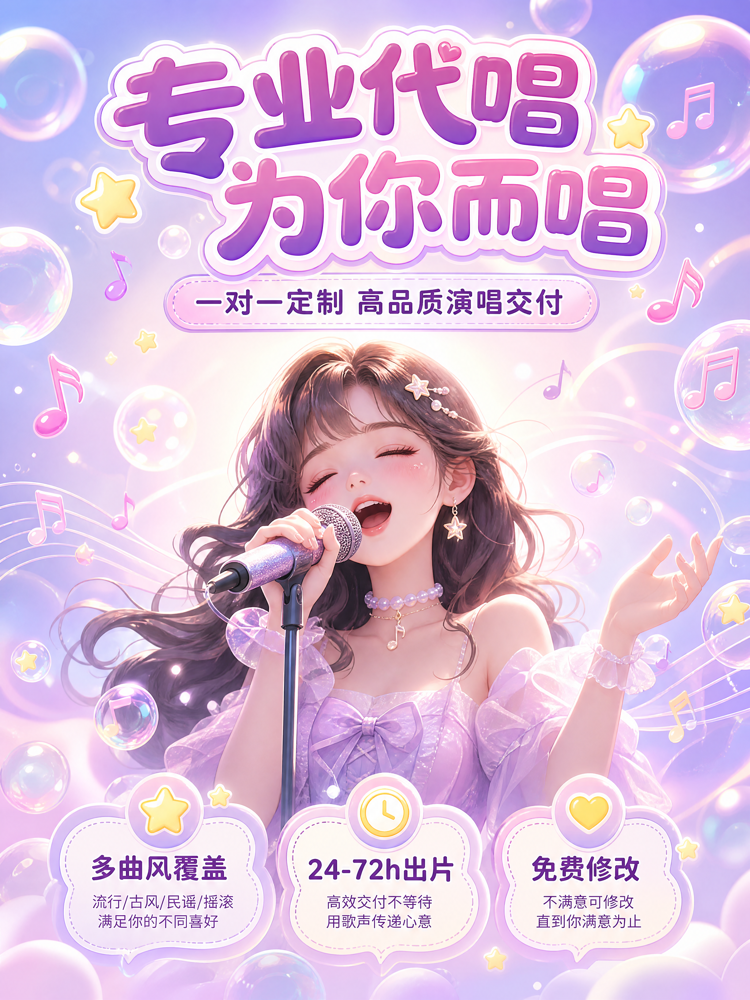 [商品] 歌手代唱服务，非实物服务类商品；核心服务为专业歌手定… - 图片创意预览