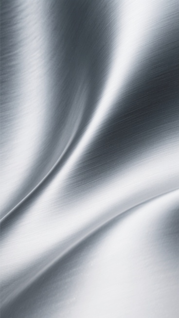 具有细腻拉丝纹理的不锈钢金属背景，呈现出由深灰色到银白色渐变的柔和光泽，表面有流畅自然的波浪形光影效果，整体质感光滑且带有轻微的反光，营造出冷冽、现代、工业风的氛围，背景中没有任何图案、文字或logo，仅有纯粹的金属材质纹理和光影变化。预览效果