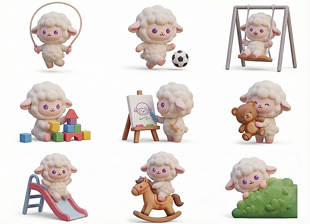 小羊的眼睛改成紫色的