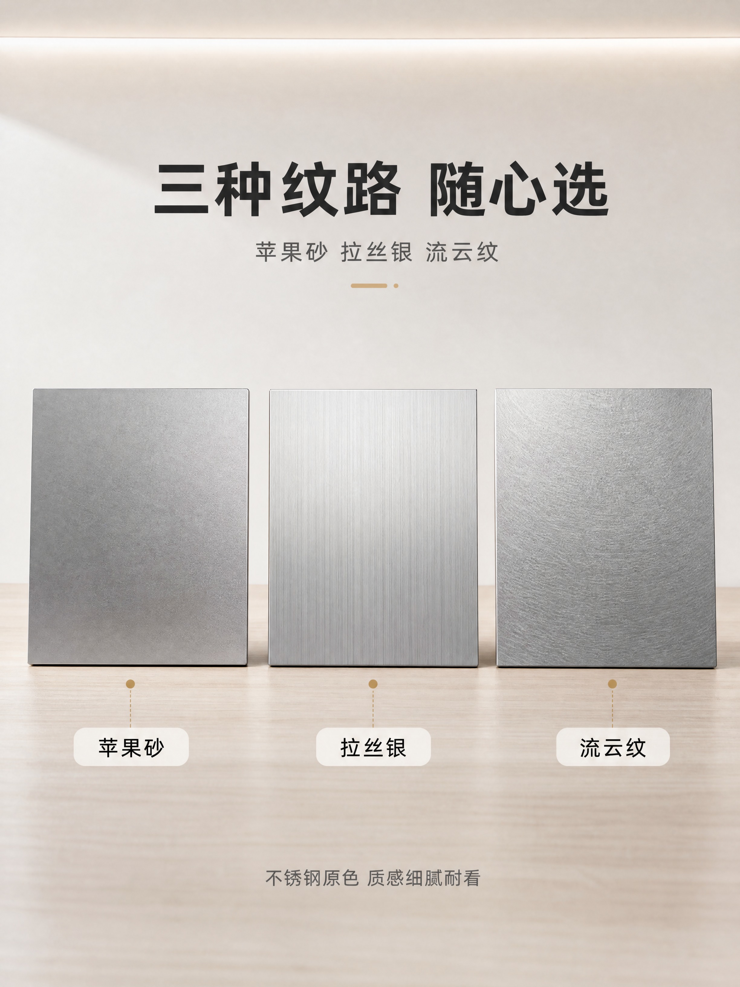 [商品] 使用【图1】不锈钢琅琅板样块图：保留三块样块的苹果砂… - 图片创意预览
