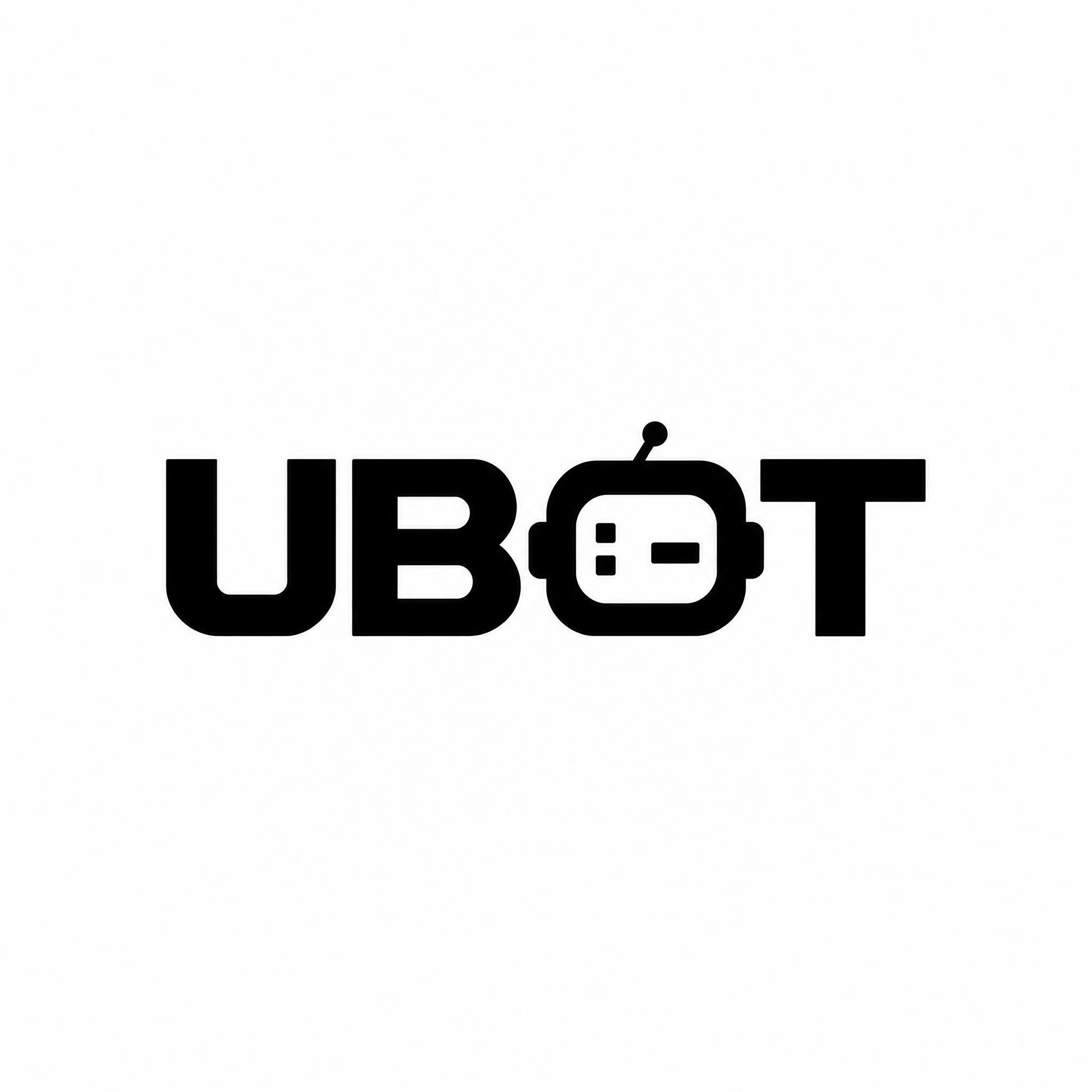 将图片调整为正方形比例，UBOT黑色标志保持居中，上下补充纯白… - 图片创意预览