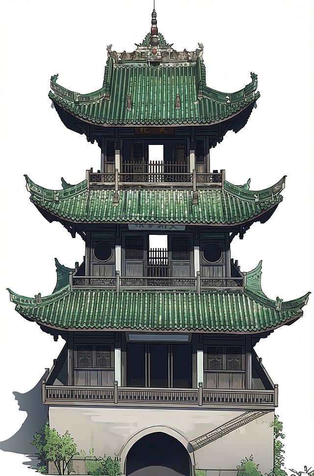 去掉这些 完善下建筑底部