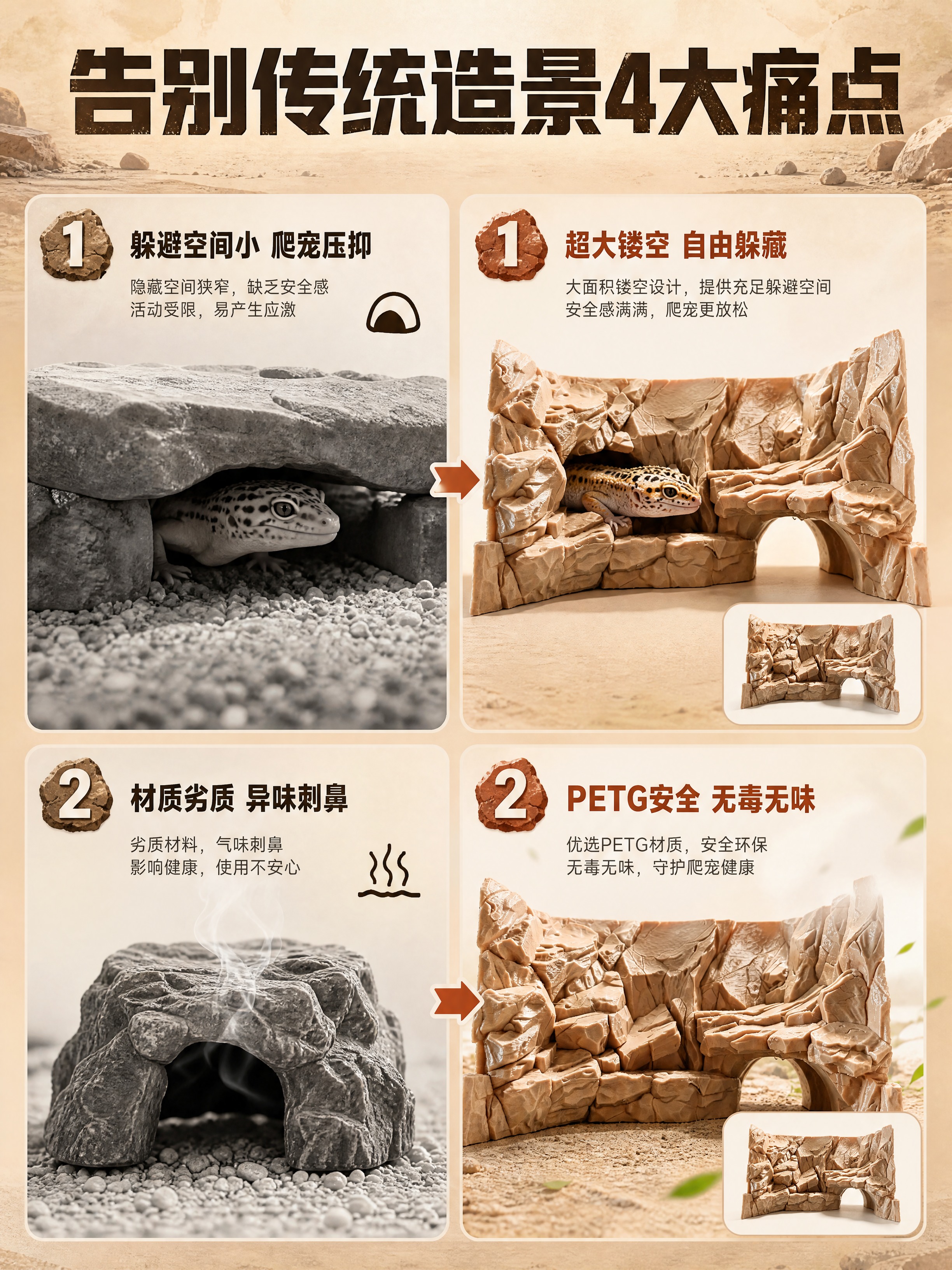 [商品] 使用【图1】仿真岩石造景板正面图作为右侧解决后产品展… - 图片创意预览