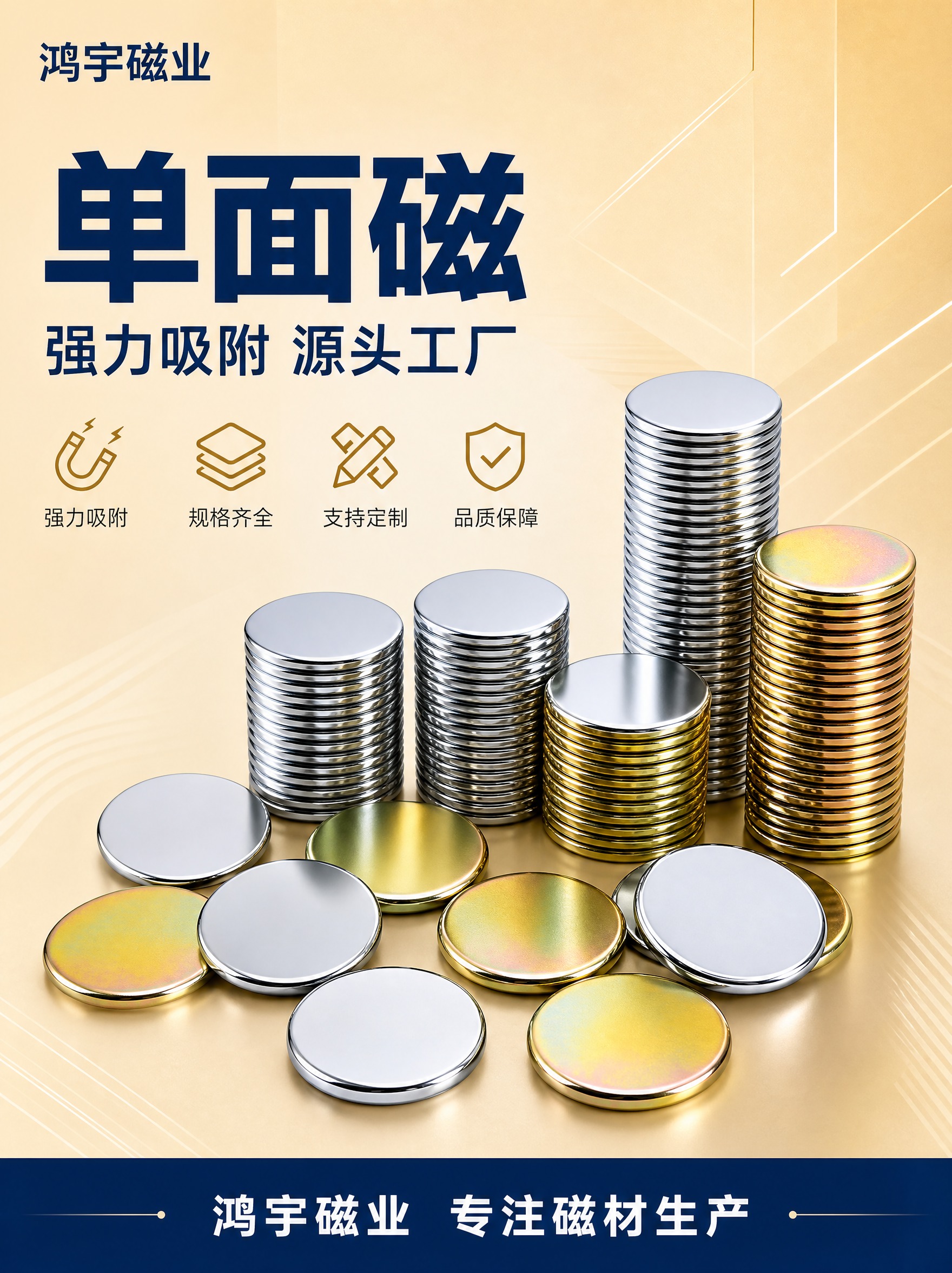[商品] 使用【图2】【图3】【图5】圆形单面磁铁片产品；保留… - 图片创意预览