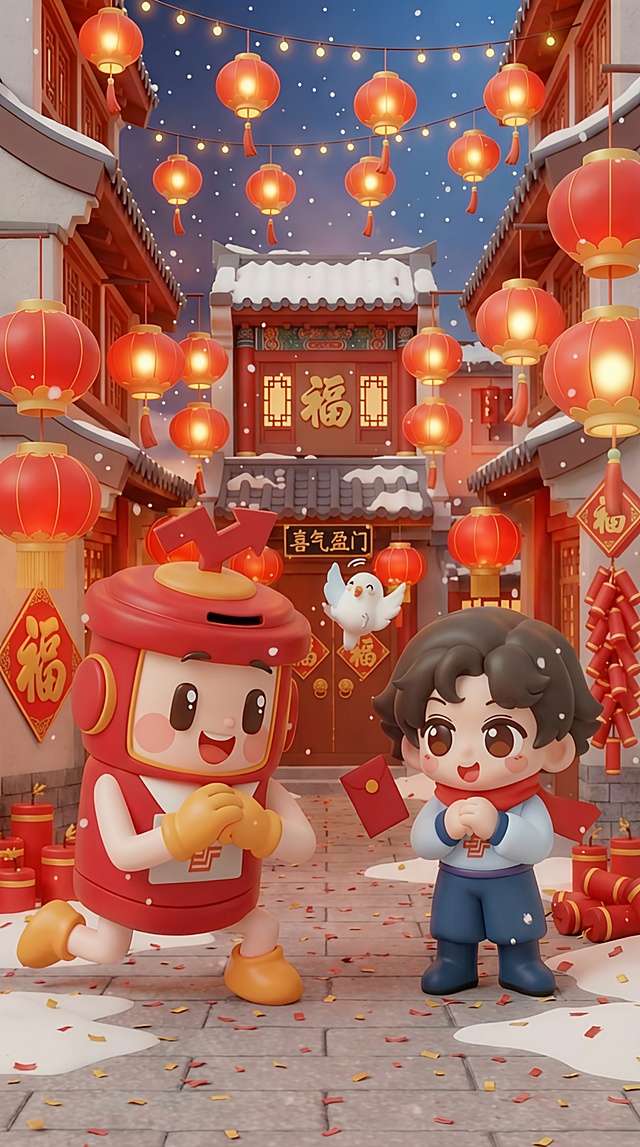 图中“图小宝”三个字改成喜气盈门
