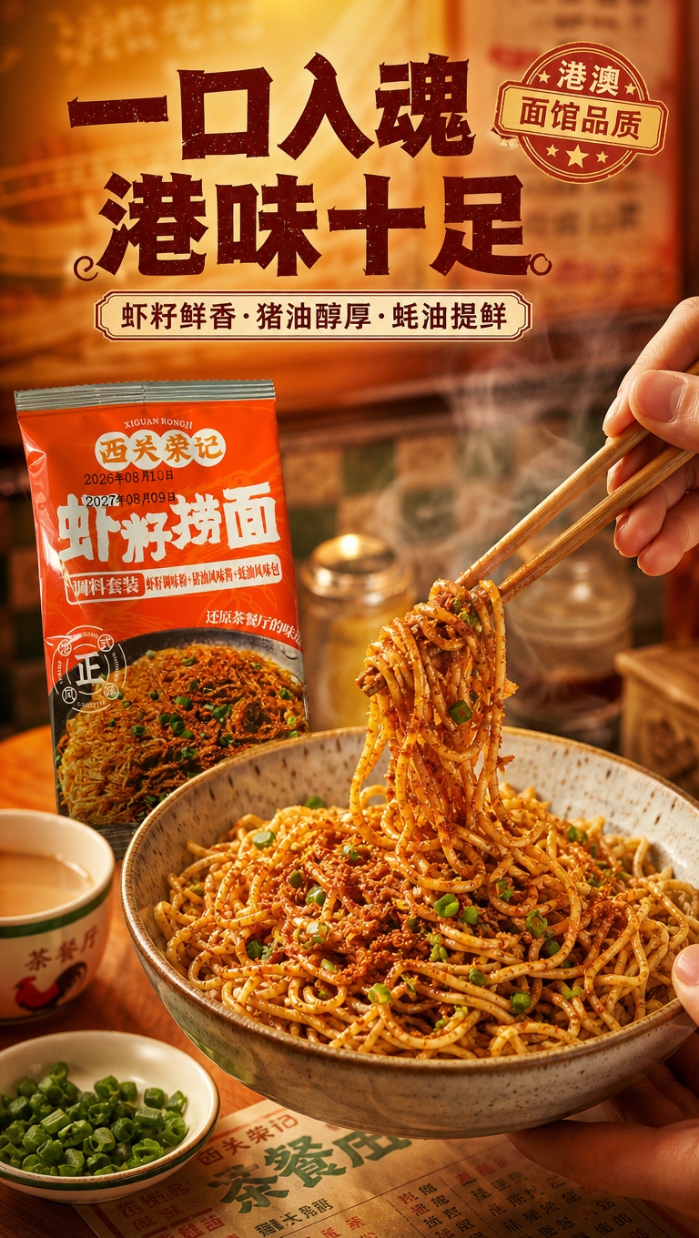 [商品] 使用【图1】袋装虾籽捞面图；保留包装外观和颜色，包装… - 图片创意预览