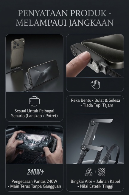 基于原图重新生成，更换排版，色系风格为干净科技黑灰质感，整体调性极简干净、高级质感、低饱和、无杂乱元素，视觉为质感产品图 + 精致对比 + 轻科技感，风格是黑色高级汽车风，马来简约高级3c风格，干净高预览效果