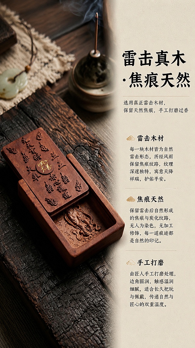「图片1」「图片1」「图片1」「图片1」「图片1」，生成一套详情页，商品名称为王灵官磁吸开盒吊坠，尺寸：4*6*1.5公分（±0.3），适配淘宝/天猫平台，单图比例为9:16，需求屏数为15张。