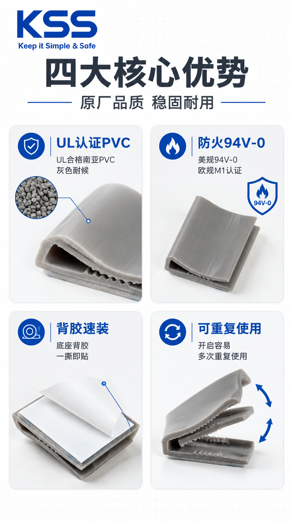 [商品] 使用【图4】单只灰色KSS排线固定夹；保留灰色PVC… - 图片创意预览