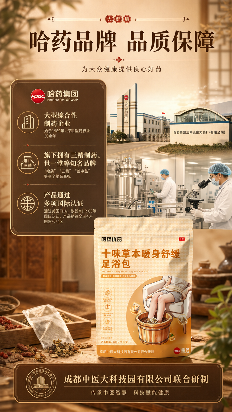 [商品] 使用【图1】哈药优品十味草本暖身舒缓足浴包包装袋；保… - 图片创意预览