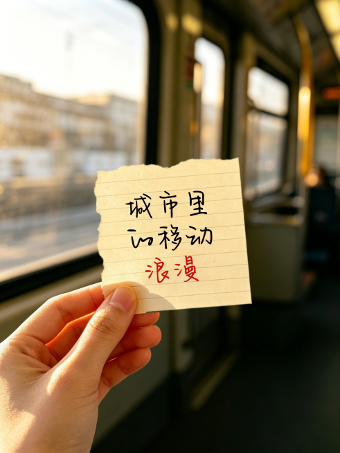 城市里的移动浪漫情感生活分享仿实景便利贴小红书封面预览效果