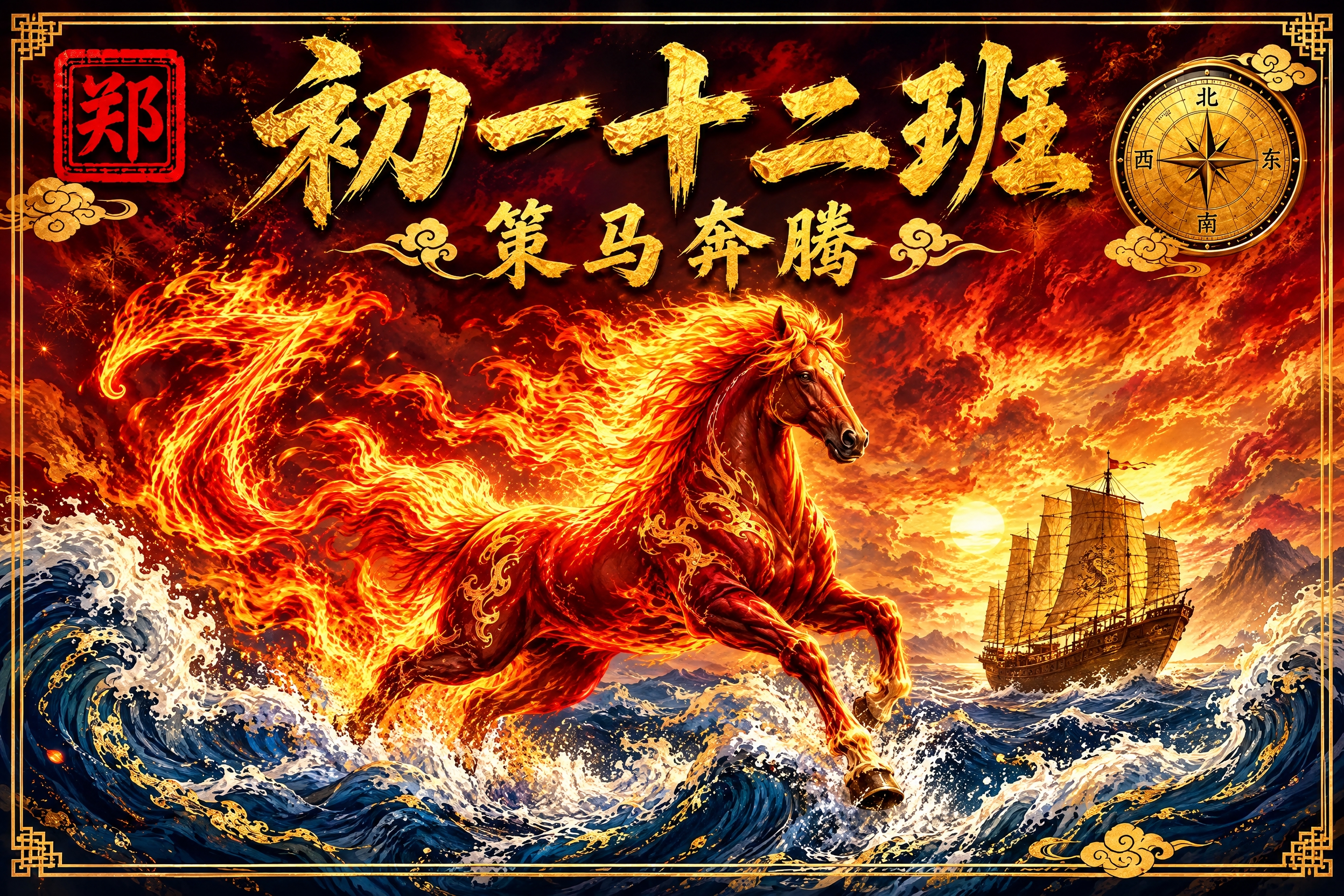 参考原图风格，重新设计一张班级海报，尺寸比例11:7，画面中央… - 图片创意预览
