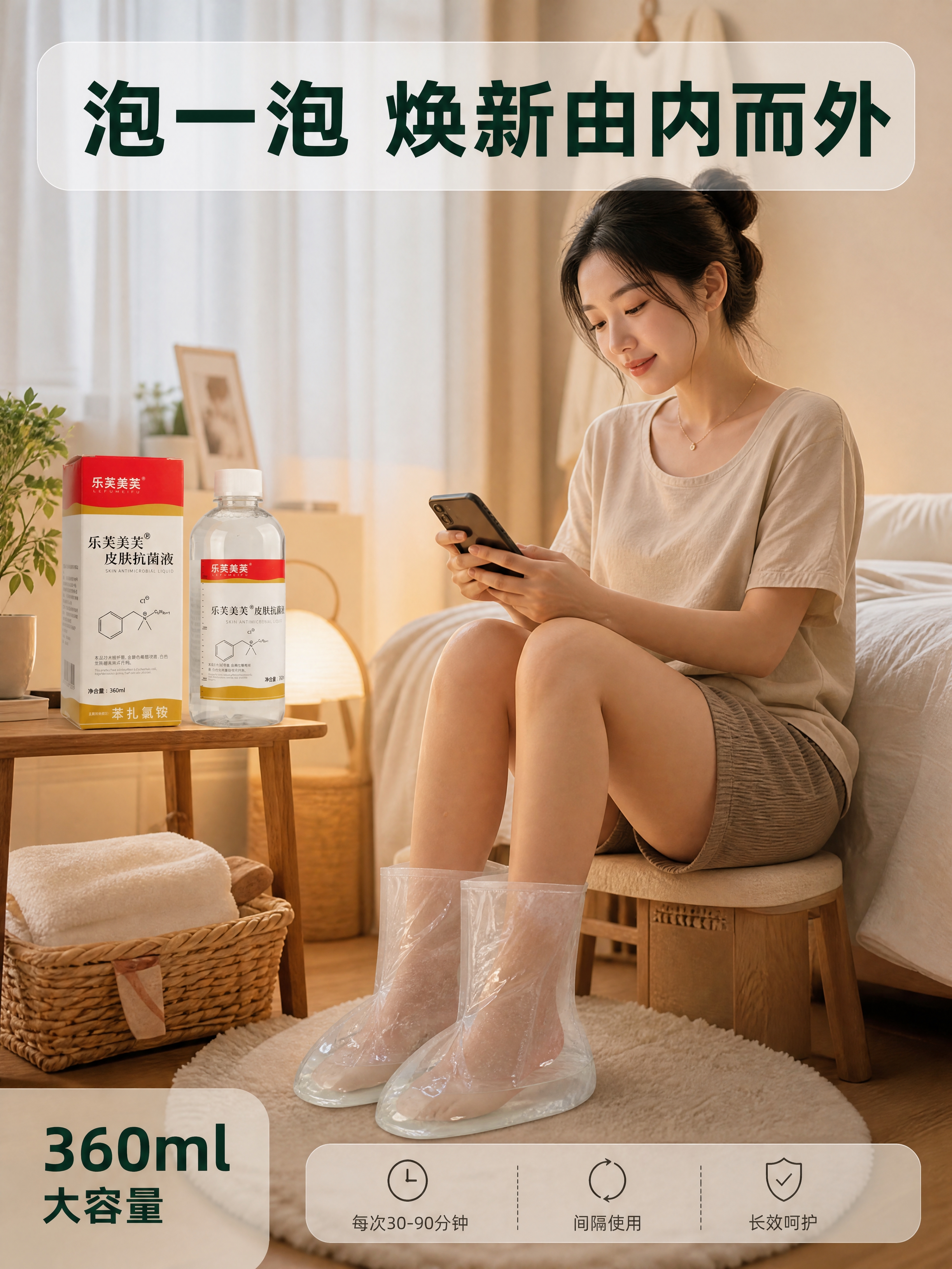 [商品] 使用【图1】乐芙美芙皮肤抗菌液瓶身+包装盒；保留产品… - 图片创意预览