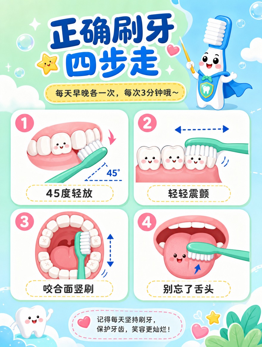 [商品] 无实物商品，为儿童口腔卫生科普插画设计。 [画面]… - 图片创意预览