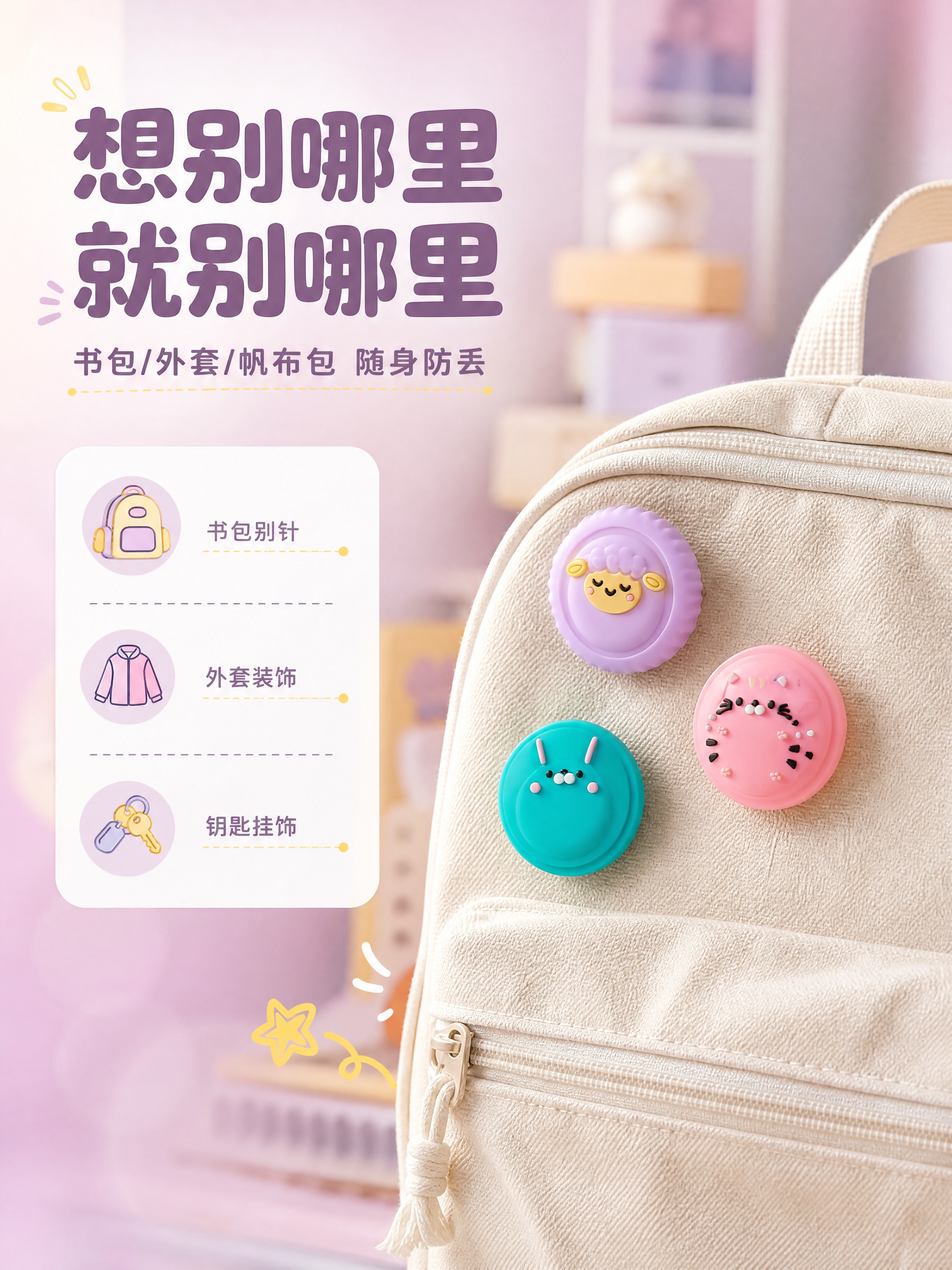[商品] 使用【图2】AirTag 硅胶保护套背面胸针款 +… - 图片创意预览