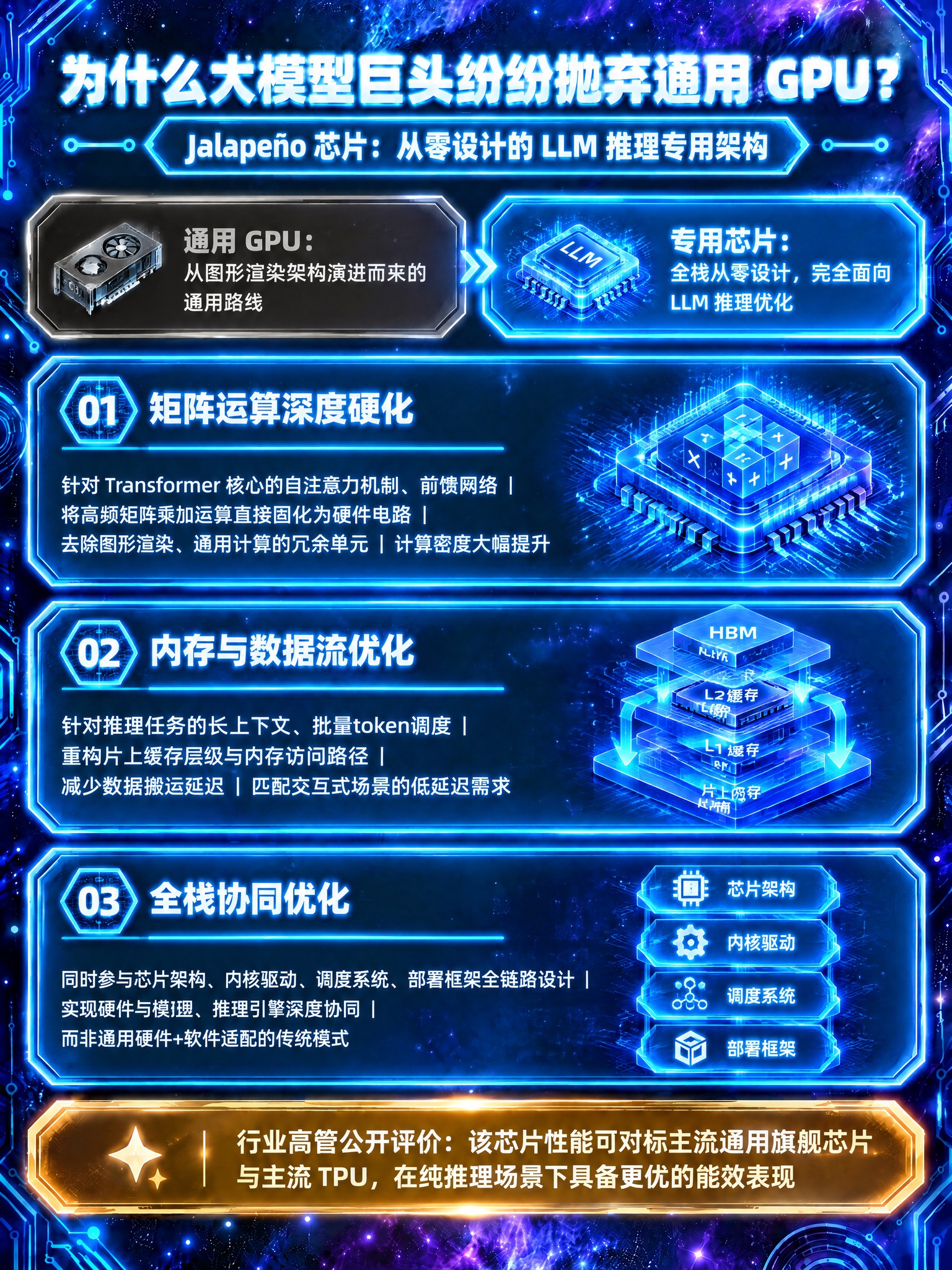 参照这张图的深空黑紫科技质感风格，生成一张新的芯片架构解析信息… - 图片创意预览