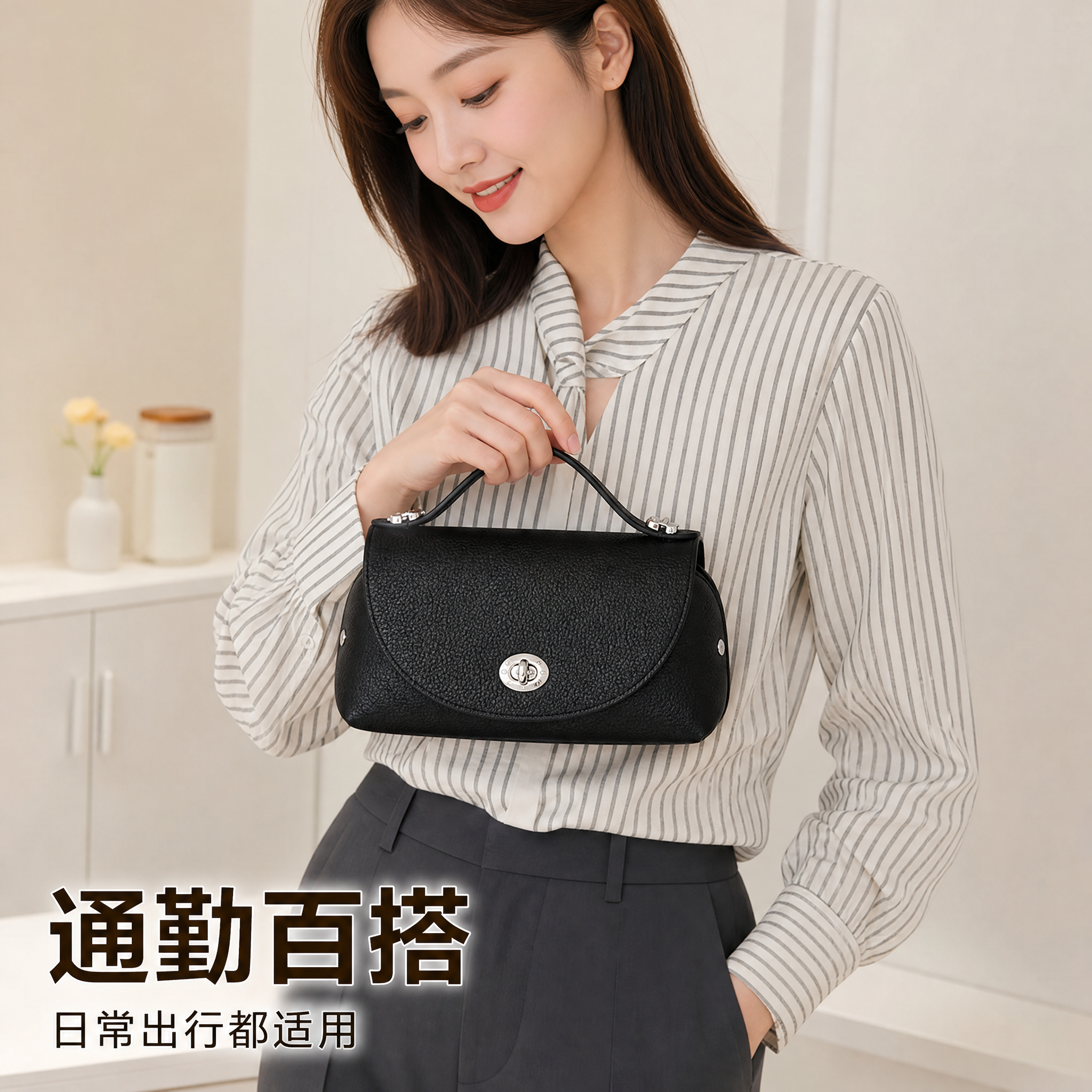 [主图-5] 手提背法模特展示主图 [氛围风格] 简约通勤，高… - 图片创意预览