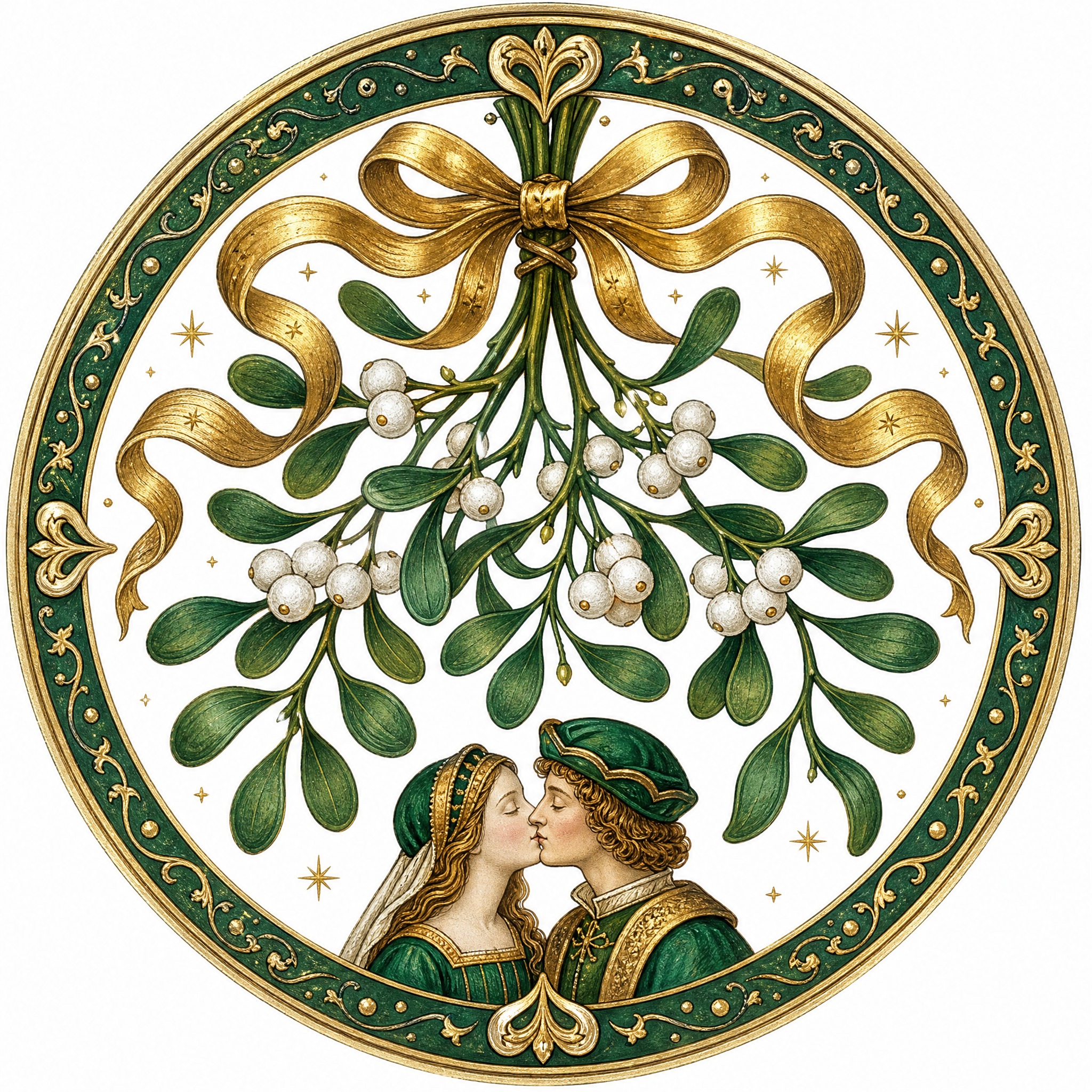 Christmas sticker, medieval ill… - 图片创意预览