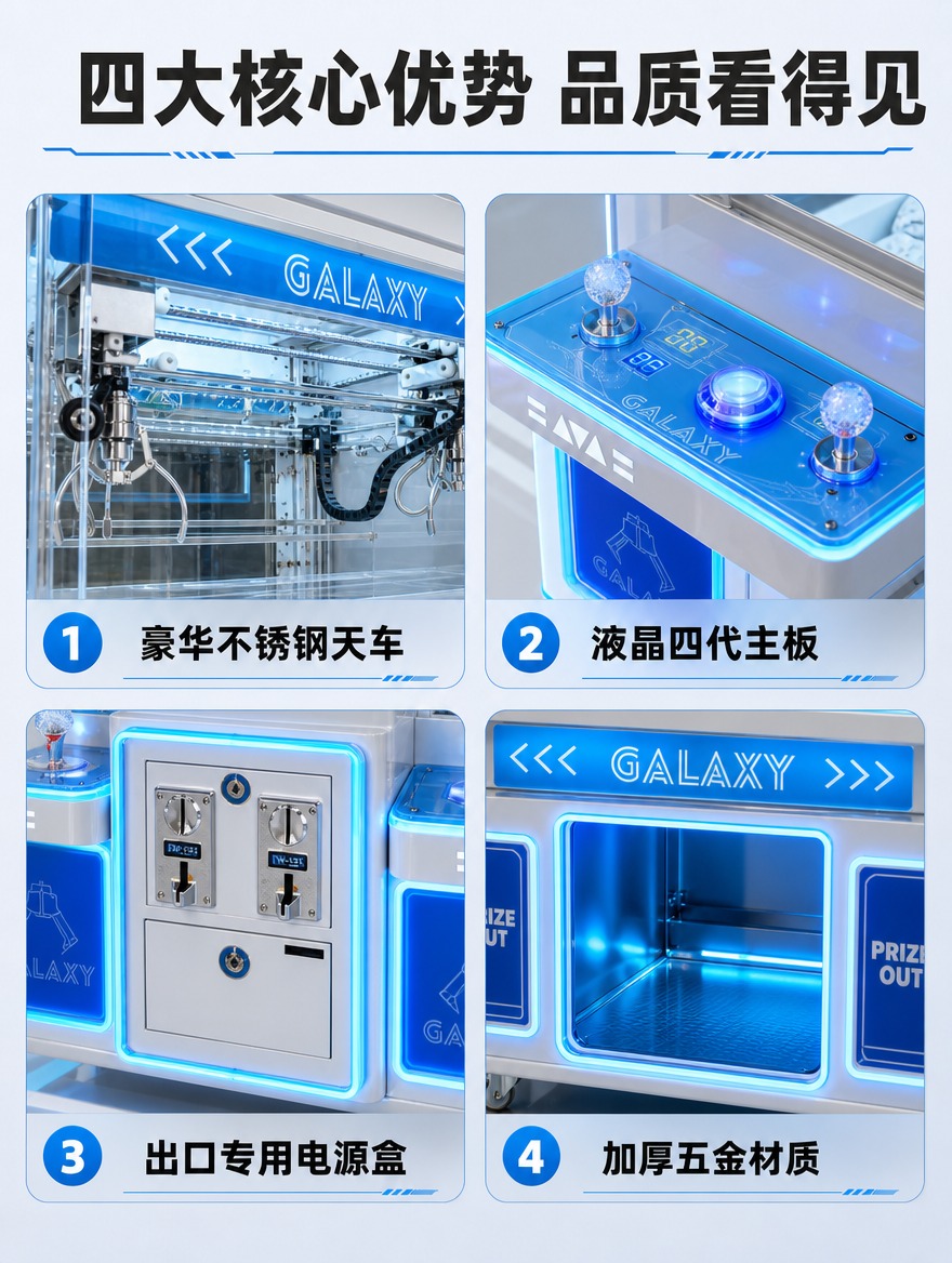 [商品] 使用【图1】右侧GALAXY蓝白款四人双层娃娃机；提… - 图片创意预览