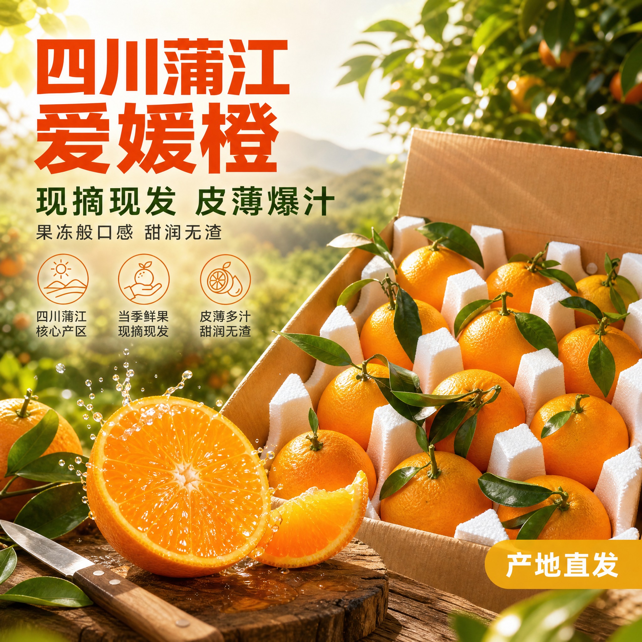 [主图-1] 四川蒲江爱媛橙 首图点击率 爆汁诱惑食欲感。 [… - 图片创意预览