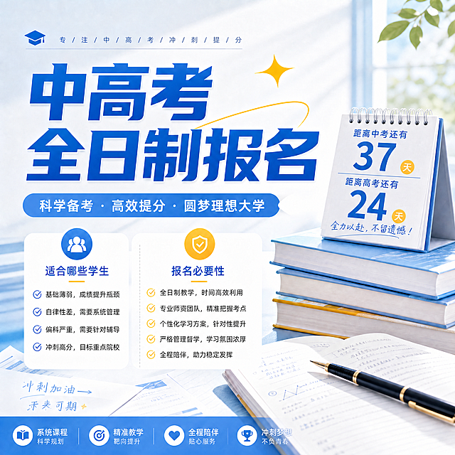修改原图的倒计时日历，将倒计时修改为“距离中考还有37天，距离高考还有24天”，其他内容和风格保持不变