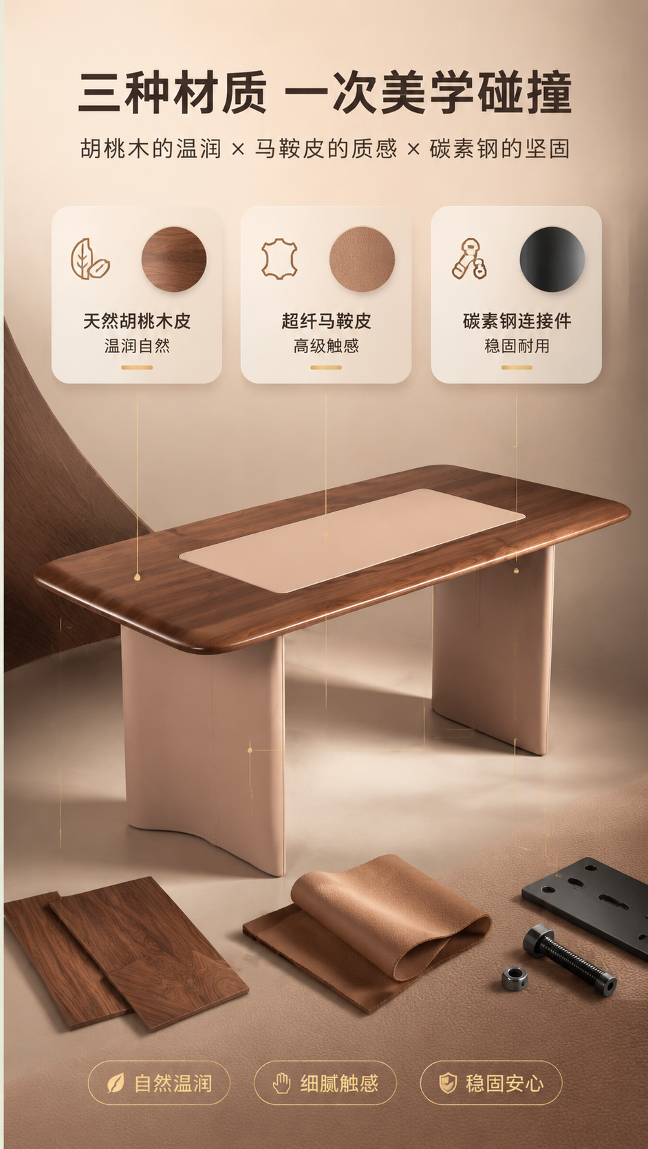 [商品] 使用【图1】DZ-8811书桌；保留胡桃木色弧形台面… - 图片创意预览