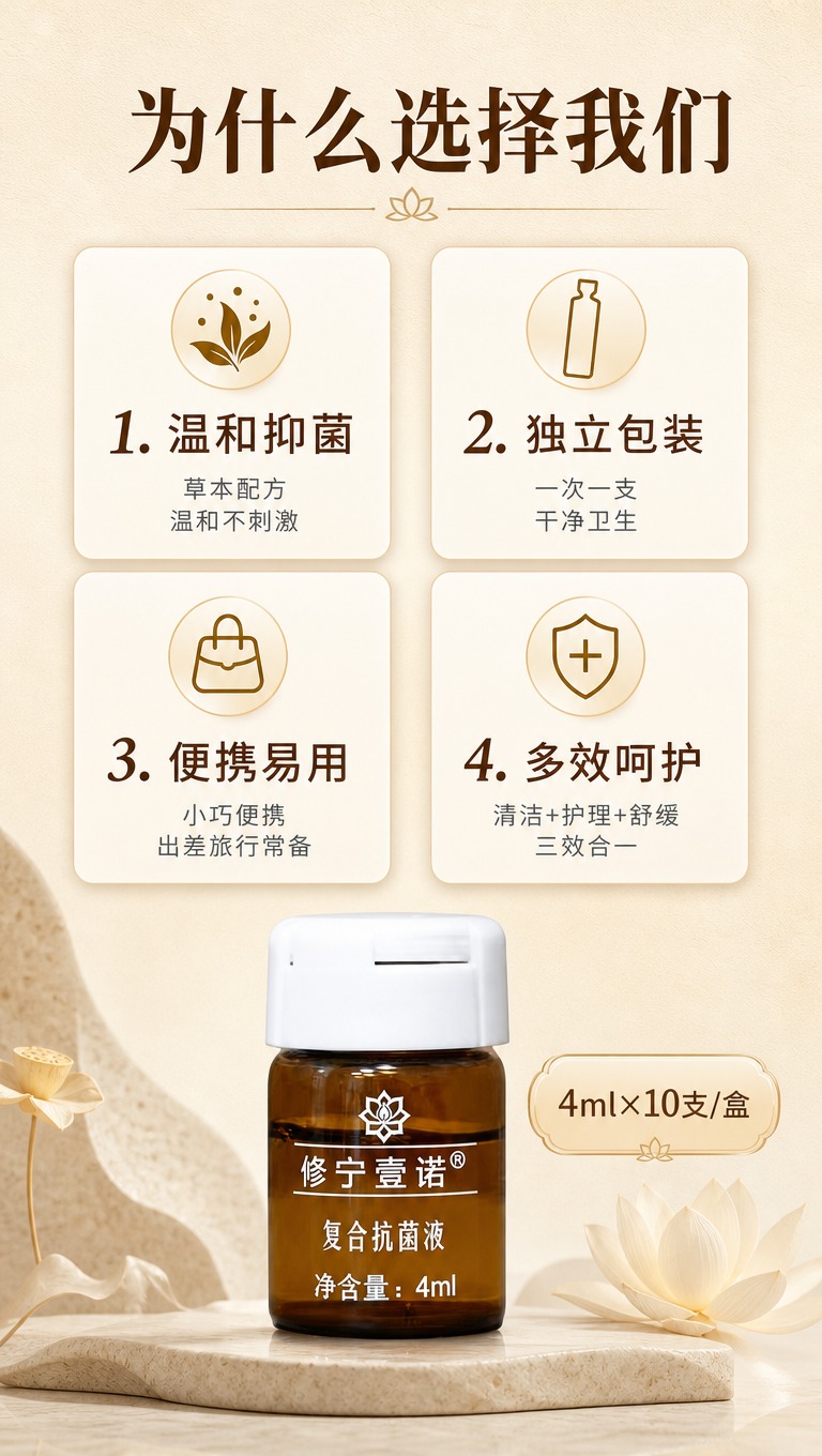 [商品] 使用【图5】修宁壹诺复合抗菌液4ml小棕瓶；保留瓶身… - 图片创意预览