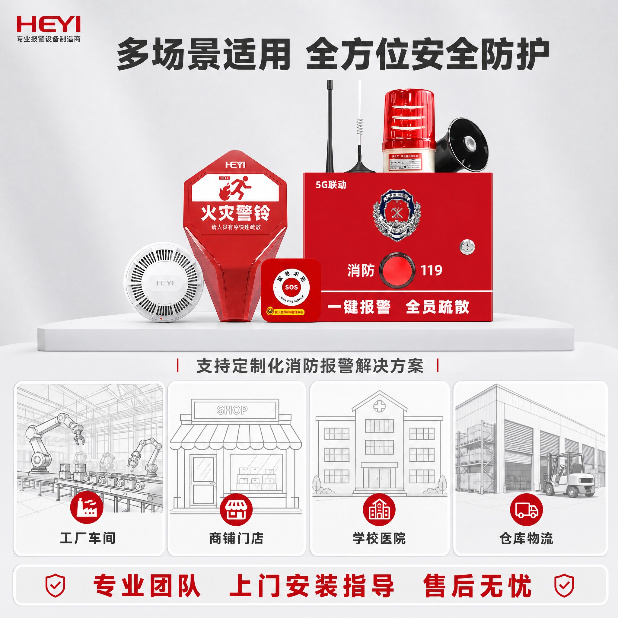 [主图-4] 适用场景与方案图，主题为多场景应用展示，说明产品… - 图片创意预览