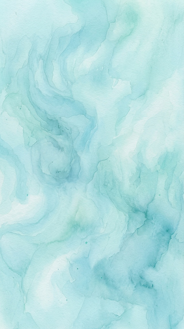 使用偏浅青蓝色系，生成下图的水彩晕染风格抽象背景图片，保留水彩渐变的肌理，随机流动晕染的纹理效果