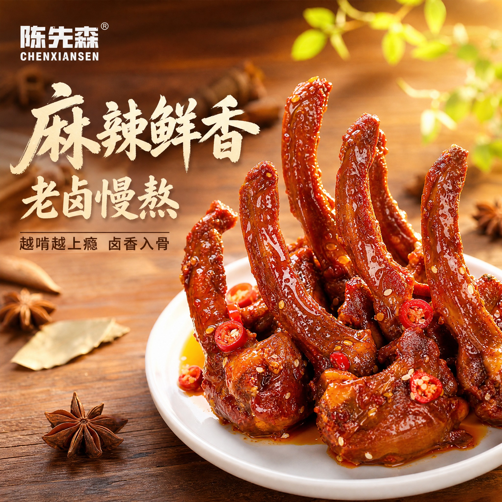 [主图-1] 陈先森麻辣鸭锁骨 首图点击率 诱惑食欲主题。 [… - 图片创意预览
