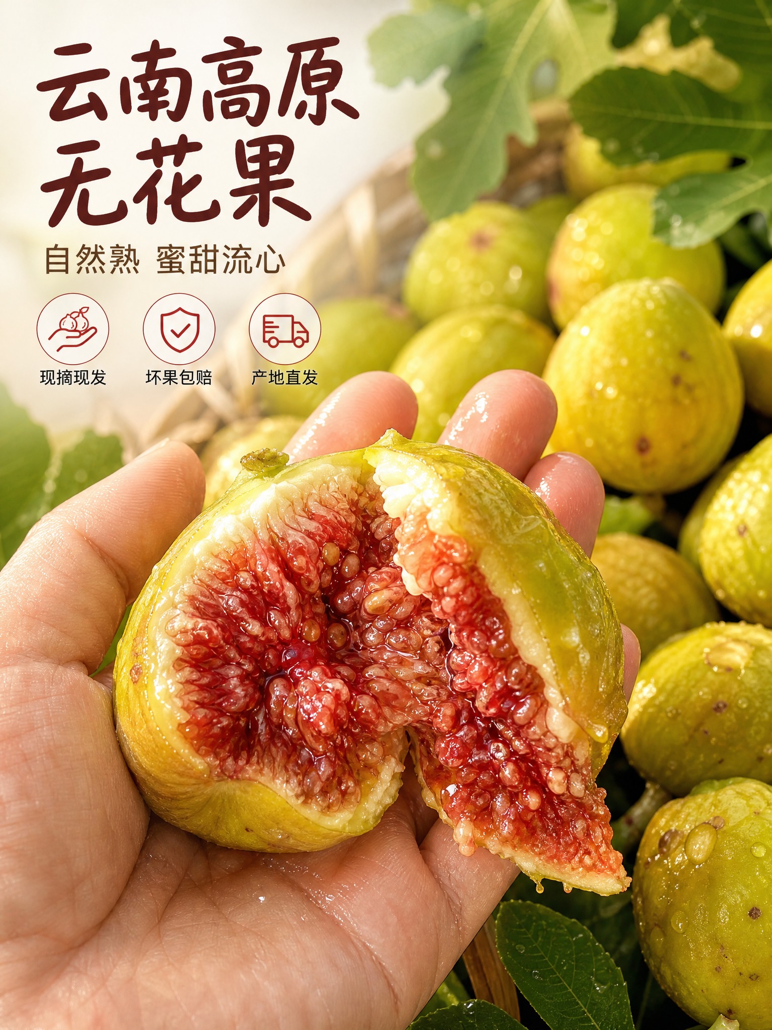[商品] 使用【图1】【图2】云南高原自然熟无花果；保留黄绿色… - 图片创意预览