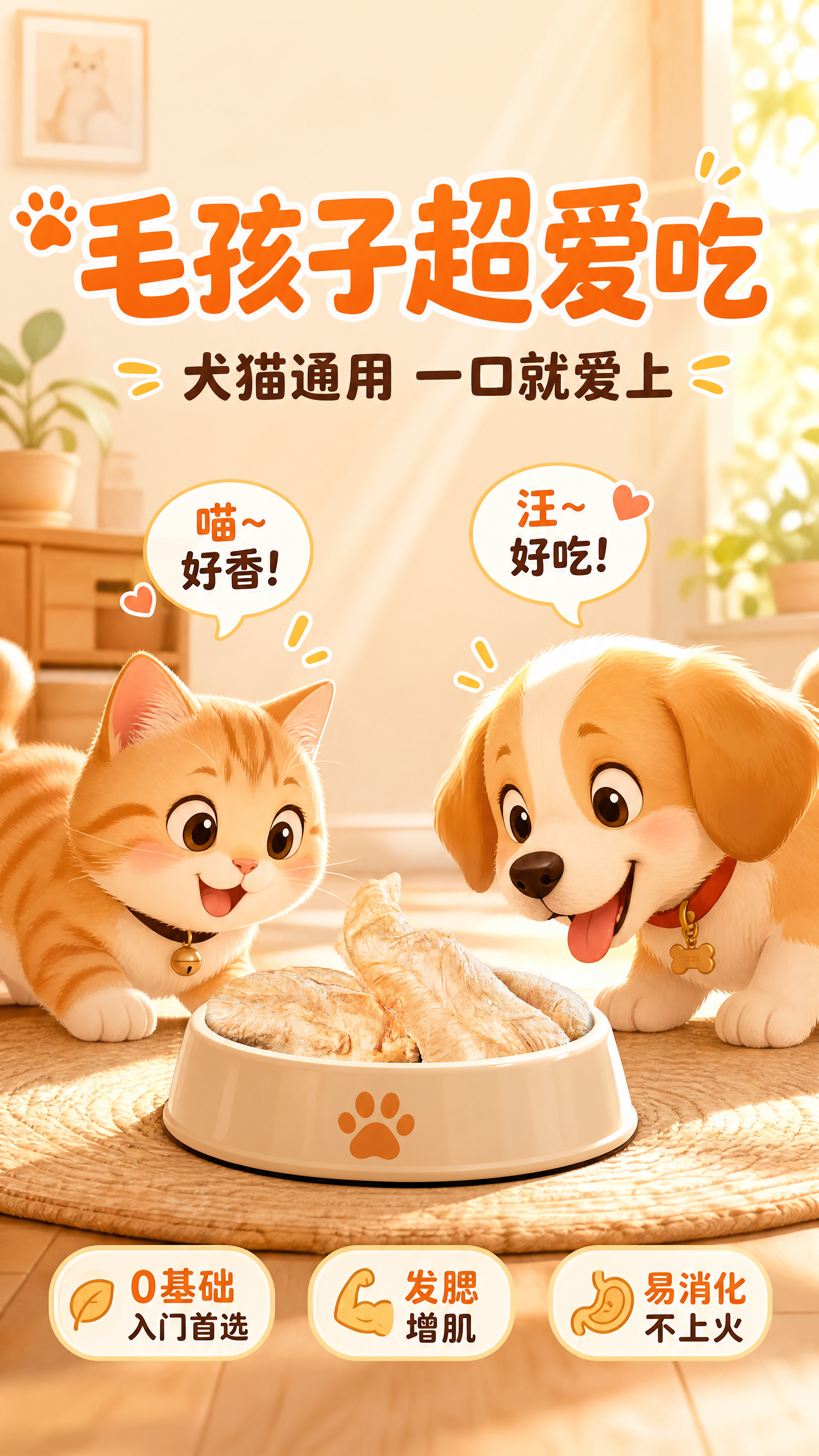 [第6屏] 宠物喂食互动屏-犬猫通用喂食场景。本屏使用【图1】… - 图片创意预览