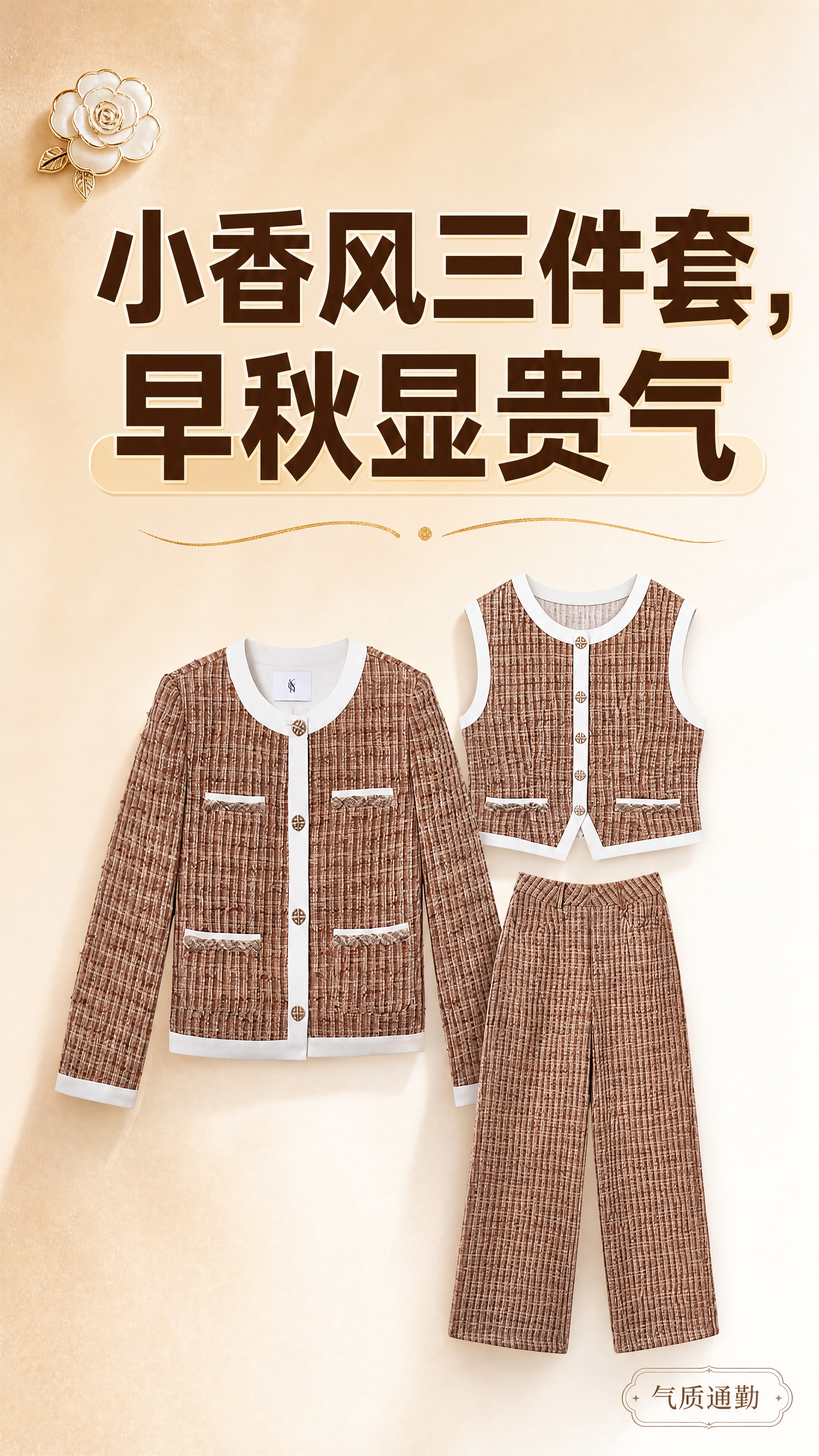 抖音短视频竖屏封面，配图大字，小香风高级感，版式精美，抖音封面… - 图片创意预览