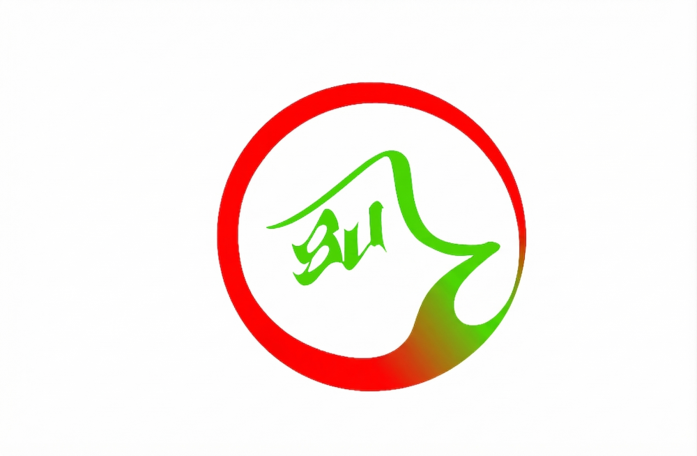 保持该logo原图形和所有内容位置完全不变，仅将圆形不闭合的红色图尾和绿色字体的图尾进行自然融合处理，其他原有内容完整保留，不做任何修改预览效果