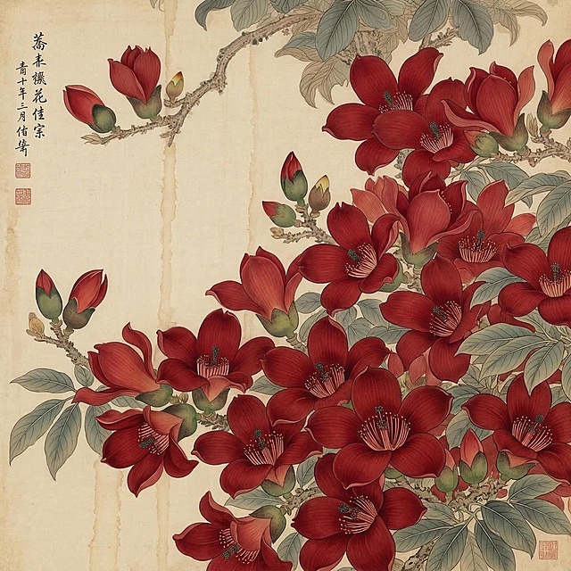 花太小，不要树干，颜色太浅