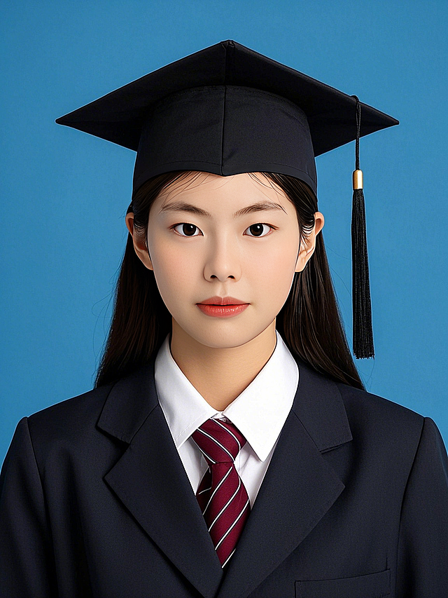 女生，大学证件照