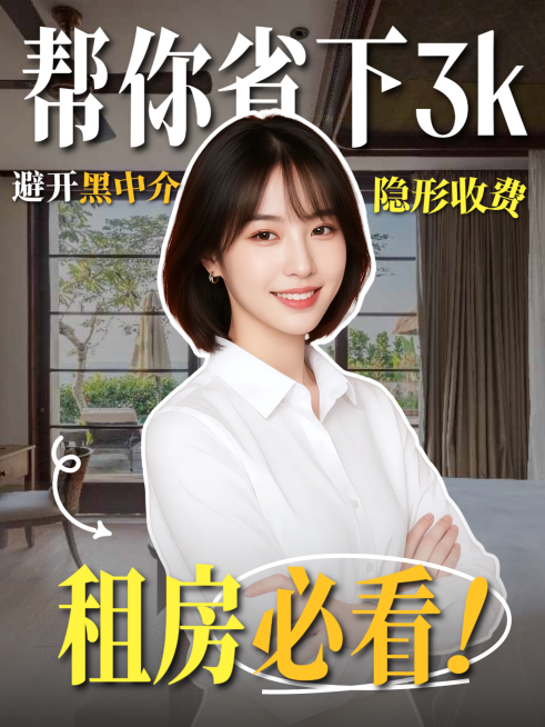 租房省钱避雷攻略科普指南人像小红书封面预览效果
