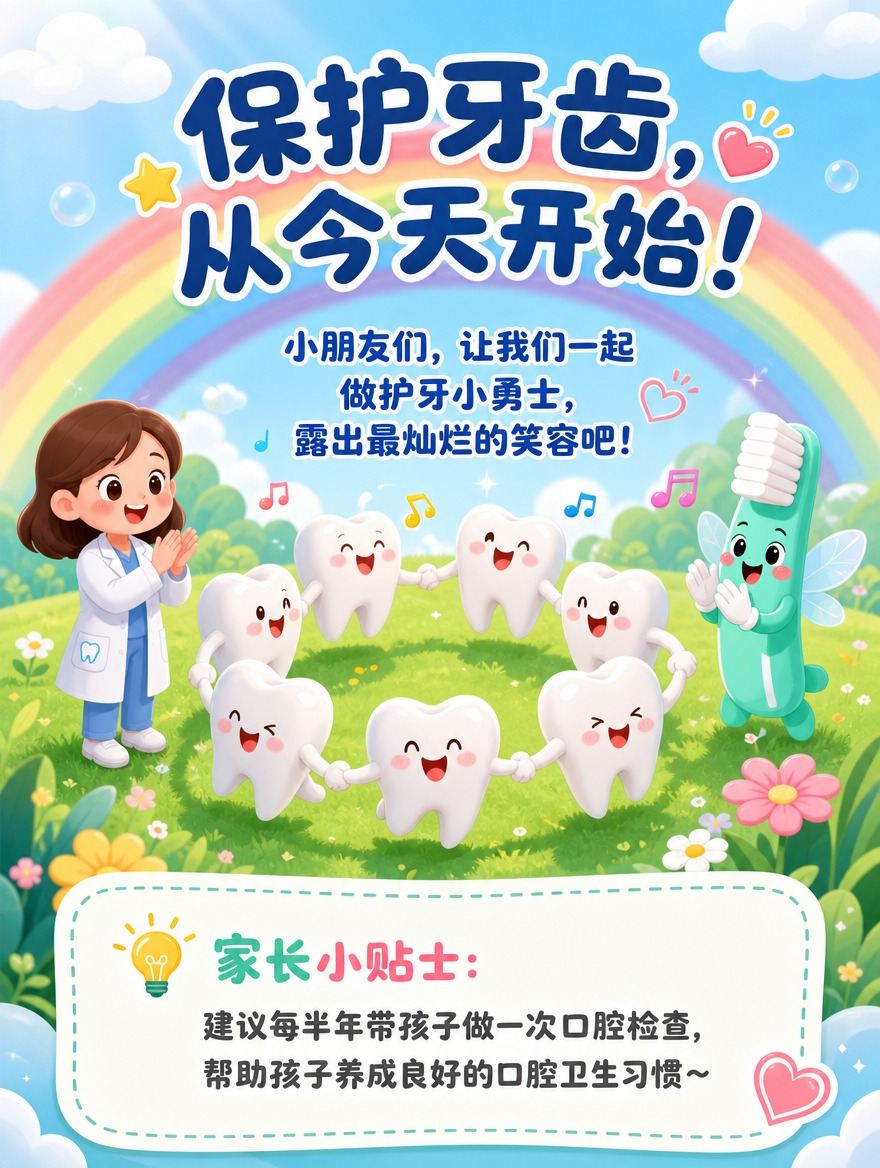 [商品] 无实物商品，为儿童口腔卫生科普插画设计。 [画面]… - 图片创意预览